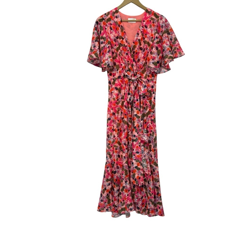 Tanya Taylor Blair’s Pink Floral Midi Dress Size 6 Party Formal Travel Vacation - Picture 2 of 8